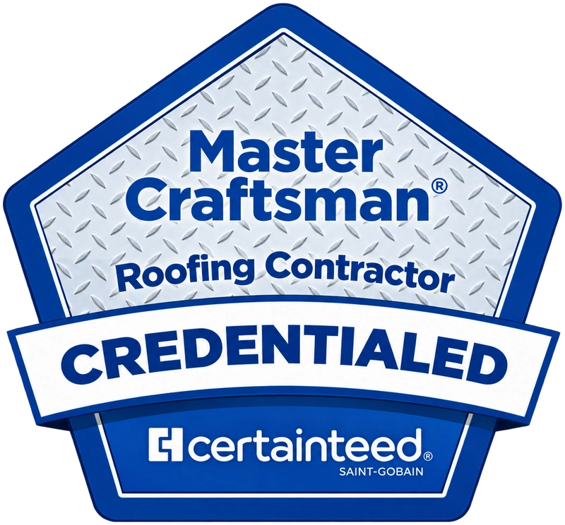 CertainTeed Master Craftsman credentialed roofing contractor