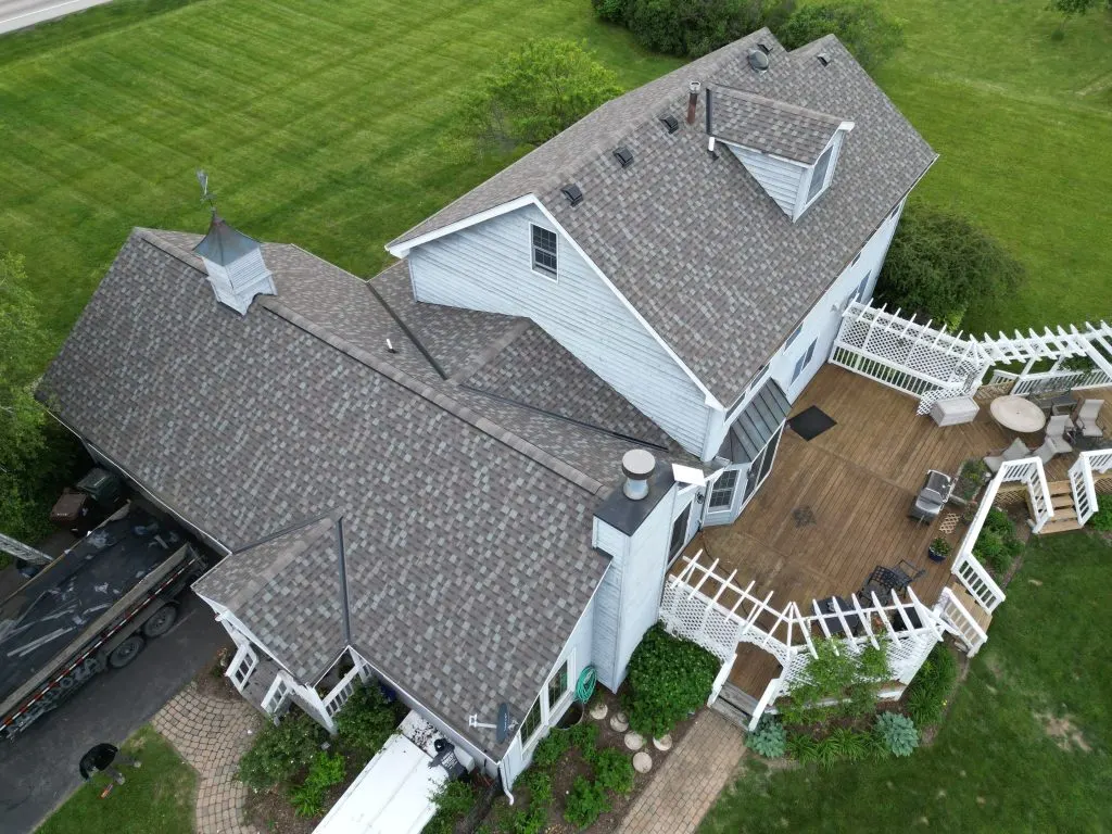 Roofing, copper chimney cap and copper awning — Custer Park, IL — photo 9